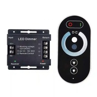 Contrôleur de bande tactile couleur unique sans fil RF Radio fréquence Gradateur à distance sans fil avec boîte de couleurs combinée