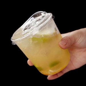 Vasos de Plástico Desechables de PET de 89 mm con Forma de U, con Logotipo Personalizado Impreso, de 12 oz, 300/500 ml, para Té, Café, Vodka, Jugo, Bebidas con Burbujas, con Tapas - Product Image 2