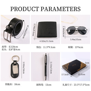 Set de Regalo Personalizado para Hombre con Gafas de Sol, Reloj, Cartera, Cinturón y Bolígrafo en Caja para el Día del Padre - Product Image 3
