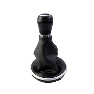 Poignée de levier de vitesses en cuir Skoda Fabia Mk2, 5 vitesses, ergonomique, accessoire de transmission manuelle - Product Image 1