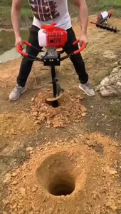 Tree Planting Earth Auger 52cc Gas Powered Earth Auger Portable <b>Hand</b> Ground <b>Drill</b> Earth Auger - Product Image 4