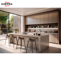 Chine hpl stratifié contreplaqué cuisine île table quartz comptoir se concentrer sur la conception de l'armoire