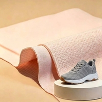 Tejido de malla de punto por urdimbre 100% poliéster de colores personalizados, de secado rápido y transpirable, directo de fábrica, para parte superior y lengüetas de calzado deportivo