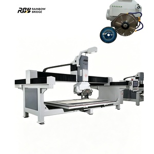 Machine de découpe CNC 5 axes pour pierre granitique avec caméra et moteur de nesting, gérant tous les processus de comptoirs, de la découpe au profilage - Product Image 1