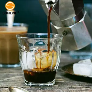 아이스 아메리카노 라떼 커피 마시는 머그잔 텀블러 스트라이프 콜드 브루 모카 플랫 화이트 더러운 커피 유리 컵