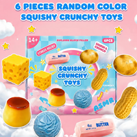 Jouet Squishy Banane en Blocs de Construction, Visage Amusant, Son Croquant, Jouet Sensoriel ASMR, Anti-Stress, Jouet Fidget, Cadeau pour Enfants et Adultes
