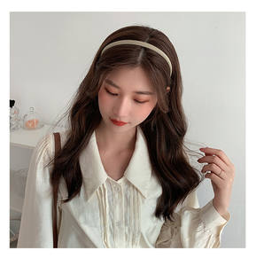 عصابة شعر ساتان بسيطة من YJL عصابة رأس عصرية بألوان الحلوى للشعر النحيل حلقات شعر نسائية عصابة رأس مانعة للانزلاق - Product Image 6