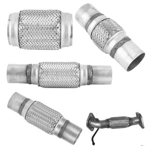 Double tressé en acier inoxydable Convient pour BMW et Audi Tuyau d'extrémité flexible Silencieux d'échappement Tuyau flexible d'échappement - Product Image 3