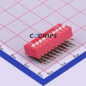 TM-10 DIP Switch Through hole Component (THT) Switch ( Number of Switch Sections: 10 )( Lead Spacing: 2.54mm ) - Product Image 1