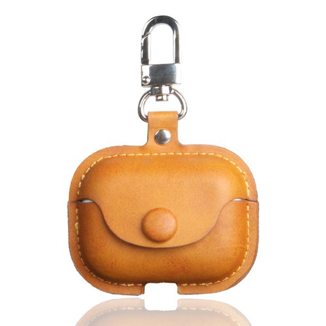 Wholesale Cheap Price Leather Earphone Protective Case Cover With Hook