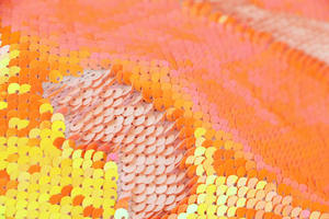 Tela de Lentejuelas Iridiscentes Naranja Reversibles de Alta Densidad de 5 mm de Nanyee Textile - Product Image 3