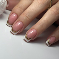 Ongles pressés 100% faits à la main, artificiels, style œil de chat français, sculptés, durs et réutilisables