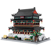 Exquisito Proyecto de Ensamblaje Geométrico Estilo MOC, Impresionante Torre de Tambor Clásica de 1872 Piezas, Juego de Bloques de Construcción, Ideal para Regalo para Niños