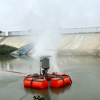 Évaporateur flottant industriel pour la réduction de l'eau accumulée dans les mines à ciel ouvert, réduisant ainsi le volume de stockage des eaux usées des barrages miniers