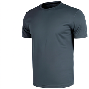 Camiseta Deportiva Unisex de Cuello Redondo y Manga Corta, Absorbente de Humedad, Color Sólido, Poliéster, Corte Regular, para Todas las Temporadas, Personalizable - Product Image 1