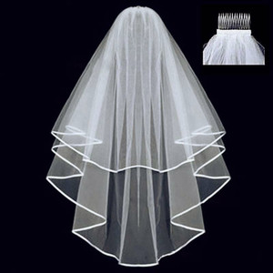 Nouveau voile de mariée blanc à plusieurs couches, style coréen court, en gaze unie, pour studio photo de mariage - Product Image 6