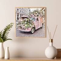 Peinture Diamant Moderne Imprimée Fleurs Décoration Maison Vente en Gros DIY 5D Flottant 30x30cm