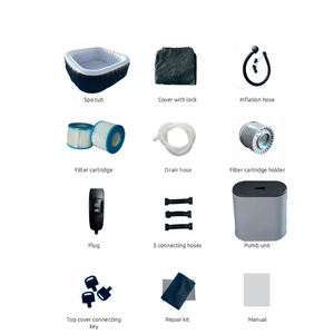 NEOKUDO <span class=keywords><strong>Spa</strong></span> <span class=keywords><strong>gonflable</strong></span> personnalisé de forme carrée, <span class=keywords><strong>spa</strong></span> de jardin, <span class=keywords><strong>spa</strong></span> extérieur, jacuzzi et <span class=keywords><strong>spa</strong></span> d'<span class=keywords><strong>hiver</strong></span> intérieur pour 2 à 4 personnes - Product Image 5