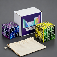 Ensemble de cubes de la table périodique personnalisés 3x3x3, cadeau exclusif sur le thème de la science avec boîte et sac personnalisés