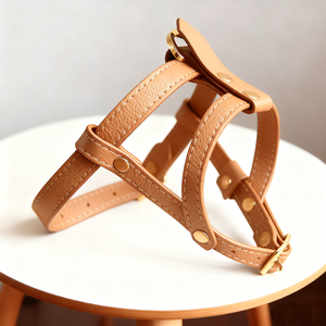 Fullto ラグジュアリー ペット ハーネス 新デザイン ハンドメイド パーソナライズド レザー 犬用ハーネス - Product Image 4
