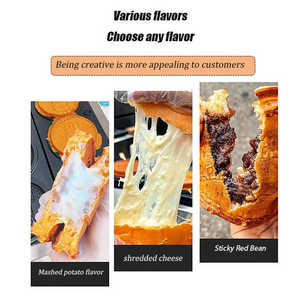 Máquina para Hacer Waffles con Diseño Antiadherente, Múltiples Opciones, Parrilla para Sándwiches y Waffles para Uso Doméstico - Product Image 3