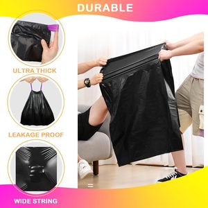Heavy Duty Drawstring Garbage Bags Thickened <b>Plastic</b> Trash Bags for <b>Kitchen</b> and Office Use - Product Image 5