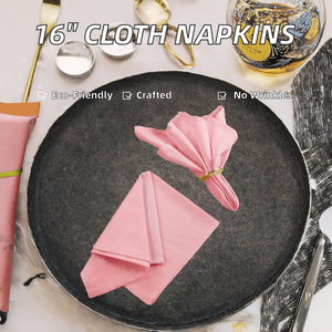 Wholesale 16*16 Inches Square Handmade <b>Cloth</b> Napkins ODM OEM Customizable Wrinkle Resistant Reusable for Home Party - Product Image 2