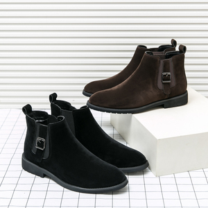 Bottes <span class=keywords><strong>Chelsea</strong></span> pour hommes, chaussures de travail, bottes Martin, bottines courtes, bottes de sécurité, bottes Chukka en microfibre et cuir <span class=keywords><strong>nubuck</strong></span>, mi-hautes - Product Image 5