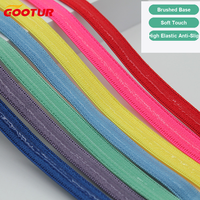 Bande élastique multicolores en polyester et élasthanne de 10 mm pour bretelles de soutien-gorge de sport, avec grip en silicone antidérapant – Vente en gros