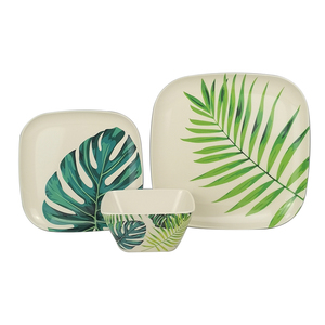 Piatto da portata quadrato in melamina a tema estivo tropicale da 8 pollici <span class=keywords><strong>per</strong></span> colazione e antipasti - Product Image 5