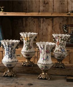 Nouveau vase en céramique rétro américain et décoration d'intérieur Ornements créatifs - Product Image 1