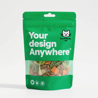 Doypack personnalisé PLA/PE 5kg 10kg refermable thermoscellé biodégradable imprimé en gravure pour aliments pour chats et chiens, friandises, nourriture pour oiseaux, avec soufflet latéral en PE