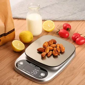 10キロ/1グラムLCD Electronic Kitchen Scales Household Balance Cooking Measure Tool Stainless Steel Digital Weighing FoodスケールG OZ ML