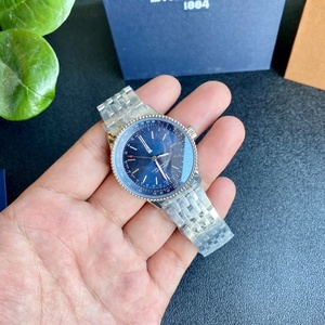 Montre mécanique de luxe pour homme, en acier inoxydable, style rétro, mouvement mécanique, grand cadran, étanche, calendrier, chronomètre d'aviation - Product Image 3