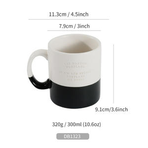 Taza de Cerámica TaoYuan Amarilla y Negra de una Sola Pieza con Asa para Uso Doméstico y Regalos DB1323 - Product Image 4