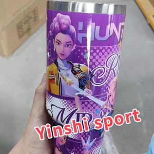 Vente chaude Noël Vert Personnage De Dessin Animé En Acier Inoxydable Tasse À La Mode Tasse Avec Poignée Bec Couverture Personnalisé Tasse De Voiture - Product Image 2