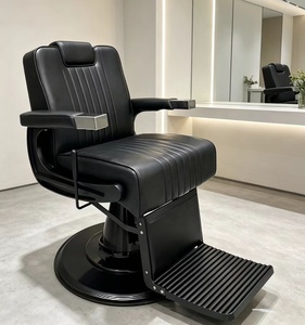 Fauteuils de barbier professionnels, mobilier de salon, chaise de coiffure chinoise pour salon, chaise de salon noire pour barbier - Product Image 3