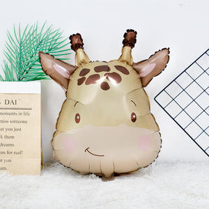 Nuovi Palloncini a Tema Foresta Cartoon per Decorazioni Festa, Globos in Foil a Forma di Testa di Animale Leone Tigre Giraffa per Compleanno - Product Image 3