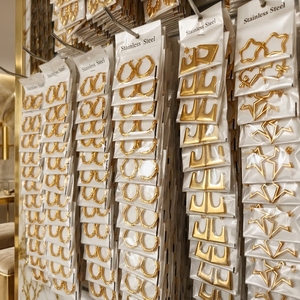 Pendientes de Acero Inoxidable Hipoalergénicos con Diseño Geométrico Irregular, Estilo Punk Europeo Americano, para Mujer, Marca Mirawell - Product Image 1