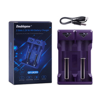 Chargeur de batterie NiMH rechargeable Doublepow UK201 1,2 V 7/5 F6 pour baladeurs USB DC avec sortie 10 W pour bâtonnets de chewing-gum