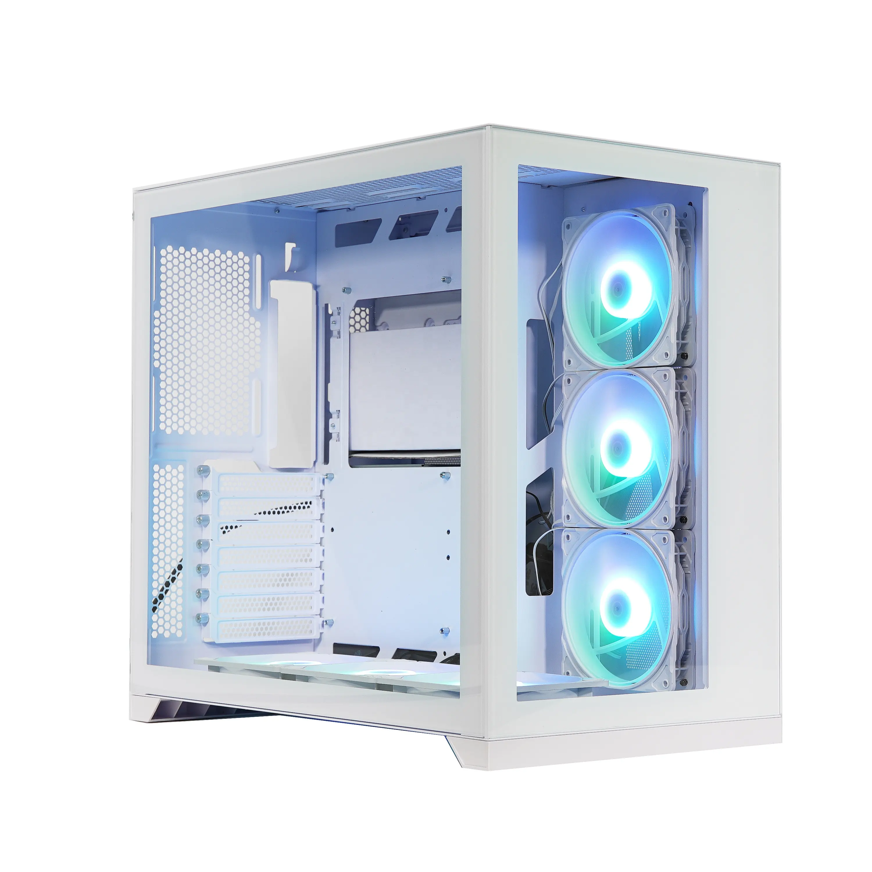 Desktop Chassis White Gaming ATX Pc Case Desktop Chassis With Side TG Glass Window