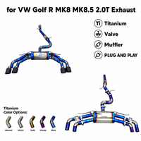 Système d'échappement SDO Performance Blue Burnt Titanium pour VW Golf R MK8 MK8.5 2.0T 2021-2026 Valve Muffler Catback