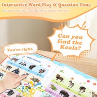 Livre sonore éducatif pour l'apprentissage précoce, couverture rigide en carton, livres interactifs parlants intelligents, livres tactiles musicaux pour bébés et tout-petits