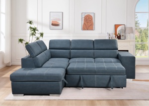 Canapé en tissu en forme de L moderne minimaliste nordique, nouvelle technologie, mousse à mémoire de forme compressée pour la maison, le salon, l'hôtel - Product Image 2