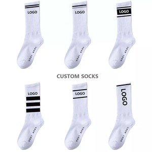 OEM Concevez votre propre fantaisie nouveauté broderie <span class=keywords><strong>chaussette</strong></span> hommes <span class=keywords><strong>motif</strong></span> Logo personnaliser coton unisexe équipage Logo chaussettes - Product Image 3