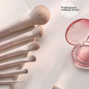 Juego de 15 Brochas de Maquillaje Sintéticas con Mango Beige Claro, Muestra Gratis, Paquete de Prueba Personalizable Incluido, Uso Facial - Product Image 3