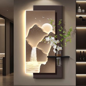 Peinture décorative hydroponique en <span class=keywords><strong>grès</strong></span> vert avec lumière LED silencieuse pour l'entrée de la maison, le couloir, le salon - Product Image 2