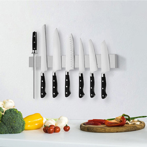 ที่วางมีดแม่เหล็ก สแตนเลส 304 ติดผนัง ไม่ต้องเจาะ ชั้นวางมีดในครัว - Product Image 1