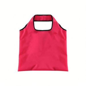 Customized Eco-Friendly Large Reusable <b>Folding</b> Polyester PET Shopping <b>Bag</b> Recyclable Supermarket Grocery with Pouch - Product Image 4