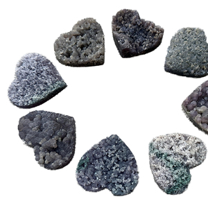 Wholesale Hot Selling <b>Crystal</b> Heart Wealth Attraction Decorative Stone Carving <b>Raw</b> Stone Crusher Mineral Collection DIY Healer - Product Image 4